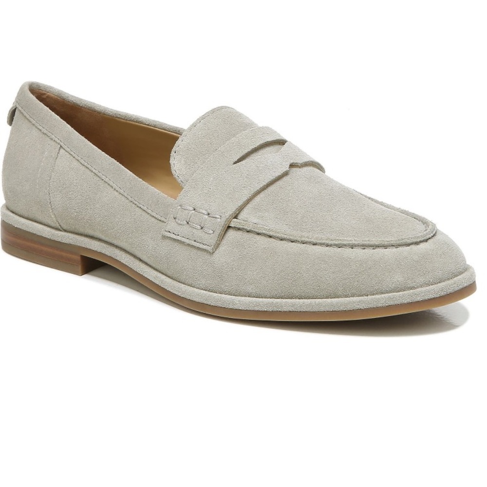Sam Edelman Suede Loafers in Light Gray